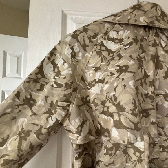 New York & Company Trench Coat Womens Long Army Colors Sz 10 M Cotton Gr… - Picture 6 of 17